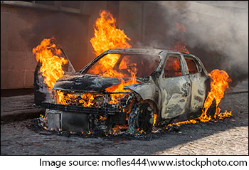 Ev stocks shop on fire
