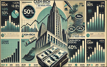 5 Cash Rich Stocks Down up to 50% from Highs