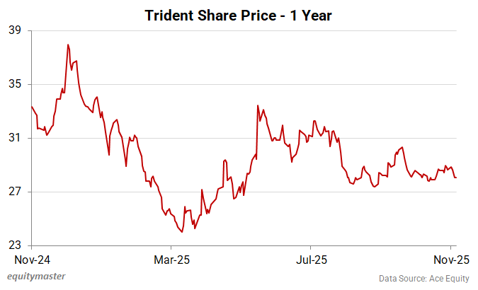 Trident Share Price - 1 Year