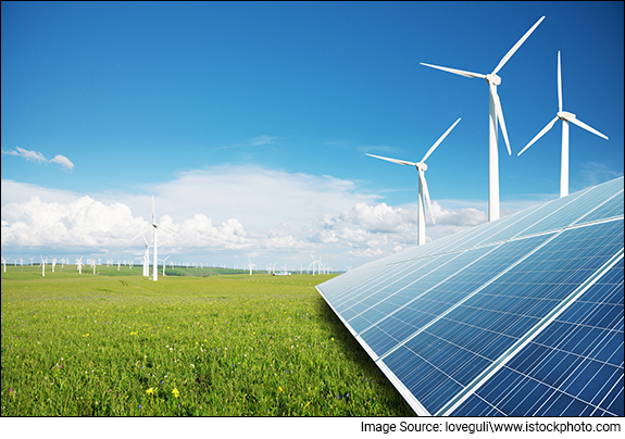 Solar panels and windmill power plant